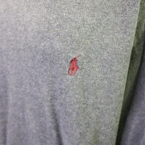 Polo Ralph Lauren Gray Turtleneck Pullover Top 100% Cotton L - Picture 2 of 3